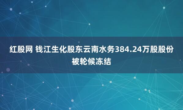 红股网 钱江生化股东云南水务384.24万股股份被轮候冻结
